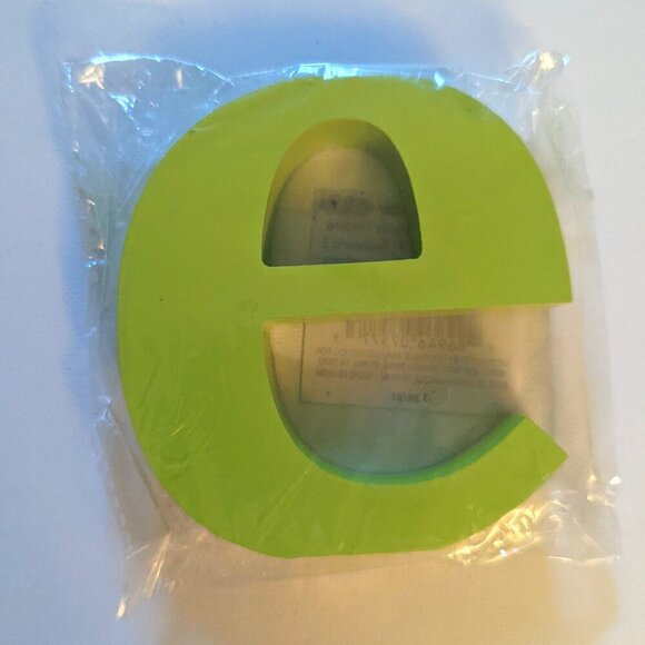 NWT Lime Green Letter 'e' Wooden Sign Lowercase Geo Pop Michaels Home Wall Decor - Picture 1 of 2